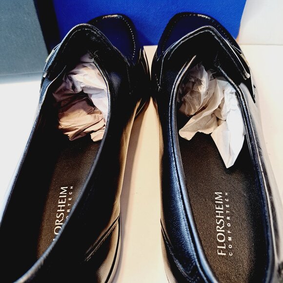 Men's Florsheim, Riva Poly Slip-On 17088-01 Black Leather 11 1/2 D - Picture 11 of 15